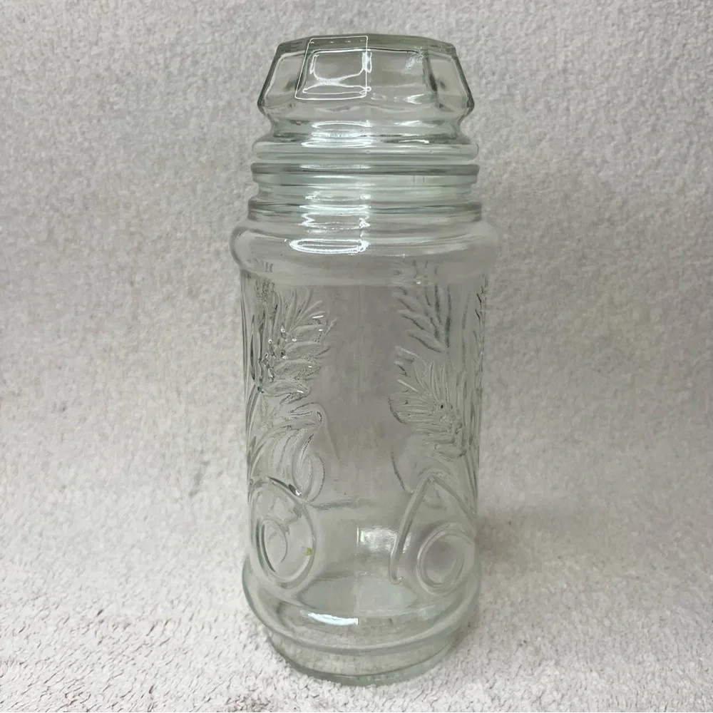 Vintage Mr Peanut Reusable Glass Jar 1982 VTG Retro 80s Kitchen Storage Collect